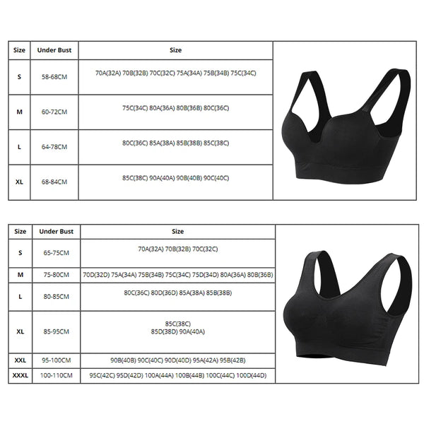Comfort Fit Wireless Sports Bra